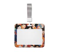 Diverse - Porte-badge d'identification de foule pour femmes avec lanière détachable - Étui de protection horizontal pour carte d'identité - Pour bureau - En plastique rigide - Avec fenêtre