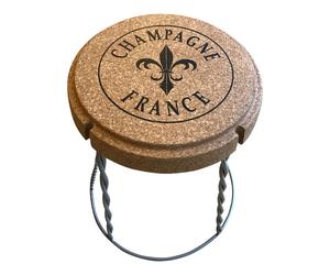 Diverse Table/chaise en forme de bouchon de champagne en liège et métal