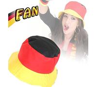 Diverse WM38017 Chapeau de soleil extra large Noir/rouge/jaune
