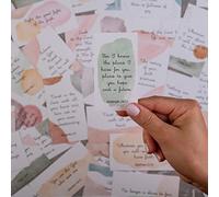 DIVERSEBEE Cartes de prière inspirantes, 60 versets de la Bible uniques assortis Mini Écriture d'encouragement Cadeaux chrétiens de motivation (aquarelle)