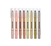 DiverseBee Lot de 8 surligneurs et stylos sans bavure pour papier Bible, couleurs assorties, marqueurs pour papier Bible sans bavure, fournitures scolaires, accessoires pour Bible (terreux)