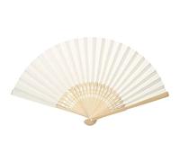 Diverses couleurs se pliant éventail de nervures de bambou de papier de poche de fan de peinture pour la décoration de noce(Beige)