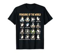 Diverses espèces d'oiseaux Aquatiques sans vol Tableau éducatif T-Shirt
