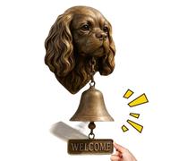 Diverses sonnettes de bienvenue en forme de chien - Sonnettes décoratives vintage rustiques sur le thème des animaux, cloche en forme de tête de chien, décoration murale rétro en résine, accessoire