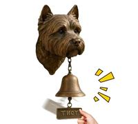 Diverses sonnettes de bienvenue en forme de chien - Sonnettes décoratives vintage rustiques sur le thème des animaux, cloche en forme de tête de chien, décoration murale rétro en résine, accessoire