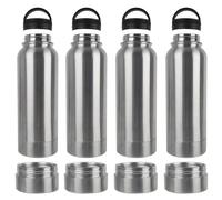 Diversion Safe Lot de 4 bouteilles d'eau en acier inoxydable avec compartiment secret 720 ml Bouteille d'eau Espace caché Bouteille d'eau isotherme avec boîte de rangement pour l'argent, les écouteurs