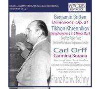 ブリテン:DIVERSIONS(左手のためのピアノ協奏曲)、フレンニコフ:交響曲第2番、オルフ・カルミナ・ブラーナ