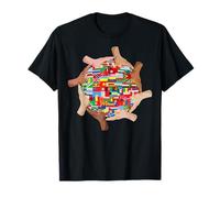 Diversité culturelle drapeaux du monde différentes nationalités T-Shirt