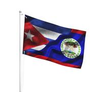 Diversité Drapeau De Jardin Cubain Cubain Bélizéen Drapeau Personnalisé Parfait Drapeaux Bannières Pour Cadeau De Noë, Jardin, Terrasse, 3X5 Ft