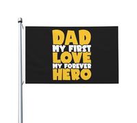 Diversité Drapeaux 90X150Cm Papa, Mon Premier Amour, Mon Héros Pour Toujours Drapeau Personnalisé Haute Qualité Drapeau De Jardin Pour Terrasse, Festival, Décoration D'Intérieur