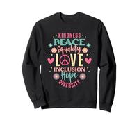 Diversité Égalité Amour Paix Droits de l'Homme Justice Sociale Sweatshirt
