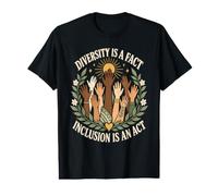 Diversité Inclusion Égalité Unité Justice Sociale T-Shirt Graphique avec Valeur