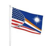 Diversité Pirate Drapeaux Amérique Et Îles Marshall Drapeaux Bannières Parfait Drapeau Personnalisé Pour Cadeau D'Anniversaire, Jardin, Festival, 3X5 Ft