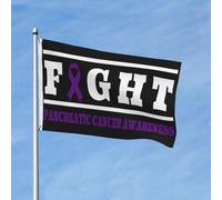 Diversité Pirate Drapeaux Sensibilisation À La Lutte Contre Le Cancer Du Pancréas Drapeau Personnalisé Résistant À La Décoloration Uv Drapeau De Jardin Pour Cadeau De Noë, Festival, 3X5 Ft
