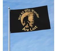 Diversité Pirate Drapeaux Tous Ceux Qui Errent Ne Sont Pas Perdus Bigfoot Drapeau Personnalisé Résistant À La Décoloration Uv Drapeau De Jardin Pour Cadeau De Noë, Terrasse, 3X5 Ft