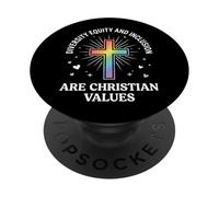 Diversity Equity and Inclusion are Christian Values PopSockets PopGrip Adhésif