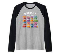 Diversity is My Jam Diversity Cute Social Justice Awareness Manche Raglan