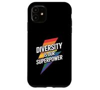 Diversity Is Our Superpower Pride Tee Coque pour iPhone 11