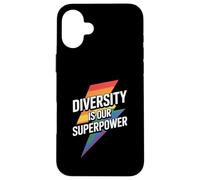Diversity Is Our Superpower Pride Tee Coque pour iPhone 16 Plus