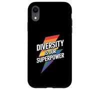 Diversity Is Our Superpower Pride Tee Coque pour iPhone XR