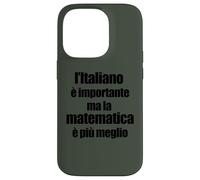 Divertente Grammatica L'Italiano è Importante ma Matematica Coque pour iPhone 14 Pro