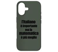 Divertente Grammatica L'Italiano è Importante ma Matematica Coque pour iPhone 17