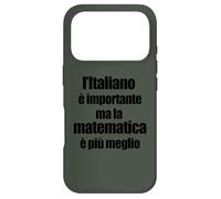 Divertente Grammatica L'Italiano è Importante ma Matematica Coque pour iPhone 17 Pro
