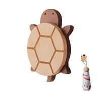 Divertenti ganci da parete - Design a piccola tartaruga, struttura in legno resistente, montaggio facile | Appendiabiti decorativo per camera da letto