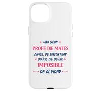 Divertido PROFE DE Mates Mujer Una Gran PROFE DE Mates Coque pour iPhone 15 Plus