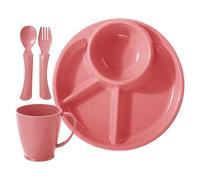 Divided Plates For Kids - Compartment Dinner Plate, Dishwasher Safe Food Tray, BPA Free Portion Divider, Stackable Serving Dish | Multi Section Plate Restaurant, Canteen, Apartment, Motorhome,