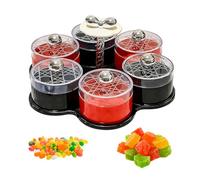 Divided Serving Tray - 13 * 5.7inch Rotating Kitchen Food Dish with Lid, Multi Section Snack Organizer | Veggie Serving Tray Food Table Kids Adults Travel Picnic Catering Hosting for