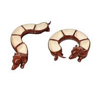 Divided Serving Tray - Serving Tray with Dividers, Dachshund 5 Section Cute Container | Sectioned Servings Trays Set | Clear Compartment Trays for Home Kitchen Cooking Dinner Tabletop Restaurant