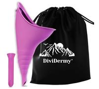 DiviDermy Urinoir Femme Silicone, Portatif Urinoir, Pisse Debout pour Femme, Entonnoir Réutilisable avec Tube d'extension, Toilette Pliable pour en Plein air, Activités, Camping, Voyage, Violet
