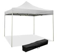 Divina Garden Gazébo pliant 2x2 – Blanc, recouvert de PVC imperméable