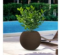 DIVINA GARDEN Vase en résine d'extérieur intérieur pour plantes rondes à sphère