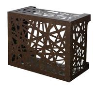DIVINA HOME Cache Climatiseur Pour Climatiseur Artist Marron Bronze Aluminium Corten L86Xp44Xh68 Cm