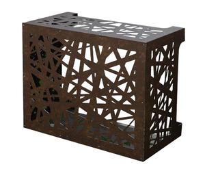 DIVINA HOME Cache Climatiseur Pour Climatiseur Artist Marron Bronze Aluminium Corten L86Xp44Xh68 Cm