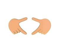 Divina Italian Design Lot de 2 Broches Geste Napolitain, émail de pêche, alliage métallique avec finition or, 2,6 x 2 cm, fermeture papillon