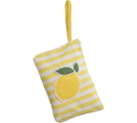 Divina Italian Design Pochette Calypso en mousse, rayures marines avec citron brodé, 28 x 23 x 18 cm - BAG 165, jaune