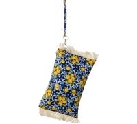 DIVINA Pochette méditerranéenne italienne avec impression, franges décoratives, 28 x 18 cm - POC 1800 - BAG 98, Lemon Azul