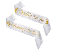 DIVINA VITAE 2 Ceintures pour Future Maman Et Futur Papa Mommy to Be Et Daddy to Be Ceintures Set Sangle D'épaule pour Futurs Parents Fête Prénatale Ceintures Décoration FêTe Bébé Révélation du Genre