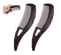 DIVINA VITAE Lot de 2 peignes de massage pour cuir chevelu - Peigne de massage à dents creuses - Élimine les pellicules et la saleté - Protège le cuir chevelu - Convient pour homme et femme