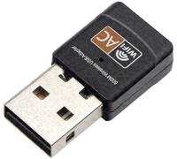 Divine Blue Adaptateur WiFi pour PC de bureau, AC600 Mbps Dual Band 2.4/5Ghz USB Wi-Fi, adaptateur Wi-Fi 802.11 noir USB pour PC, ordinateur portable, MacBook et Windows 10, support