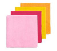 Divine Genius Happy Rainbow Lot de 4 Chiffons en Microfibre recyclée Super absorbants lavables et résistants pour Cuisine Séchage Rapide Chiffons de Nettoyage