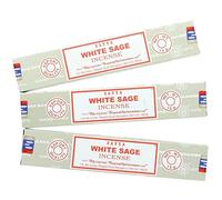 Divine - Lot de 3 sachets de bâtons d'encens Satya Nag - Sauge blanc