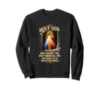 Divine Miséricorde Dieu Saint Puissant Une Prière Catholique Jésus Sweatshirt