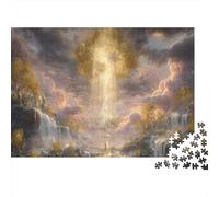 Divine Mountain Waterfall Puzzle Puzzle De 1000 Pièces Jouet De Défi Adultes Et Personnes Âgées De Plus De 12 Ans Jeu De Puzzle Défi Éducatif Cadeau De Décoration Intérieure 70x50cm/1000pcs