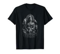Divine Parvati Déesse Hindou Shakti Lion Lotus Temples T-Shirt
