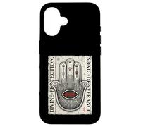 Divine Techno Hamsa Protection Sonique Main Coque pour iPhone 16