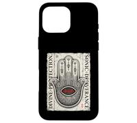 Divine Techno Hamsa Protection Sonique Main Coque pour iPhone 16 Pro Max